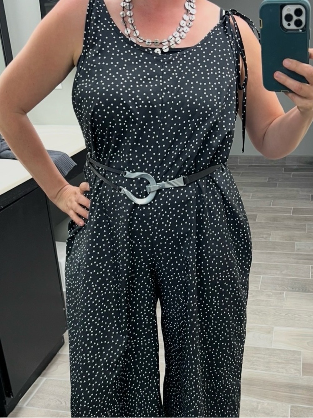3 for $10 Sale! Chico's Black and Silver Leather Belt